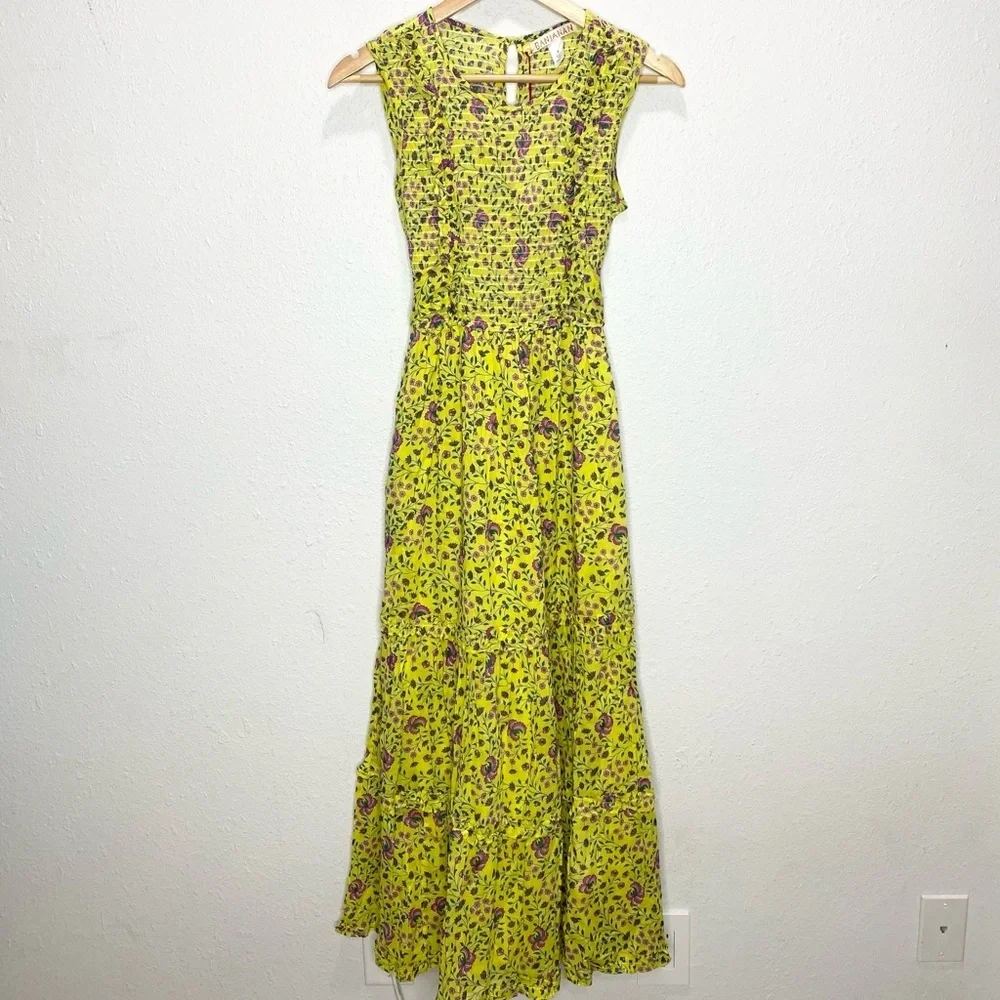 Banjanan Iris Maxi Dress In Floral Honey Small NWT